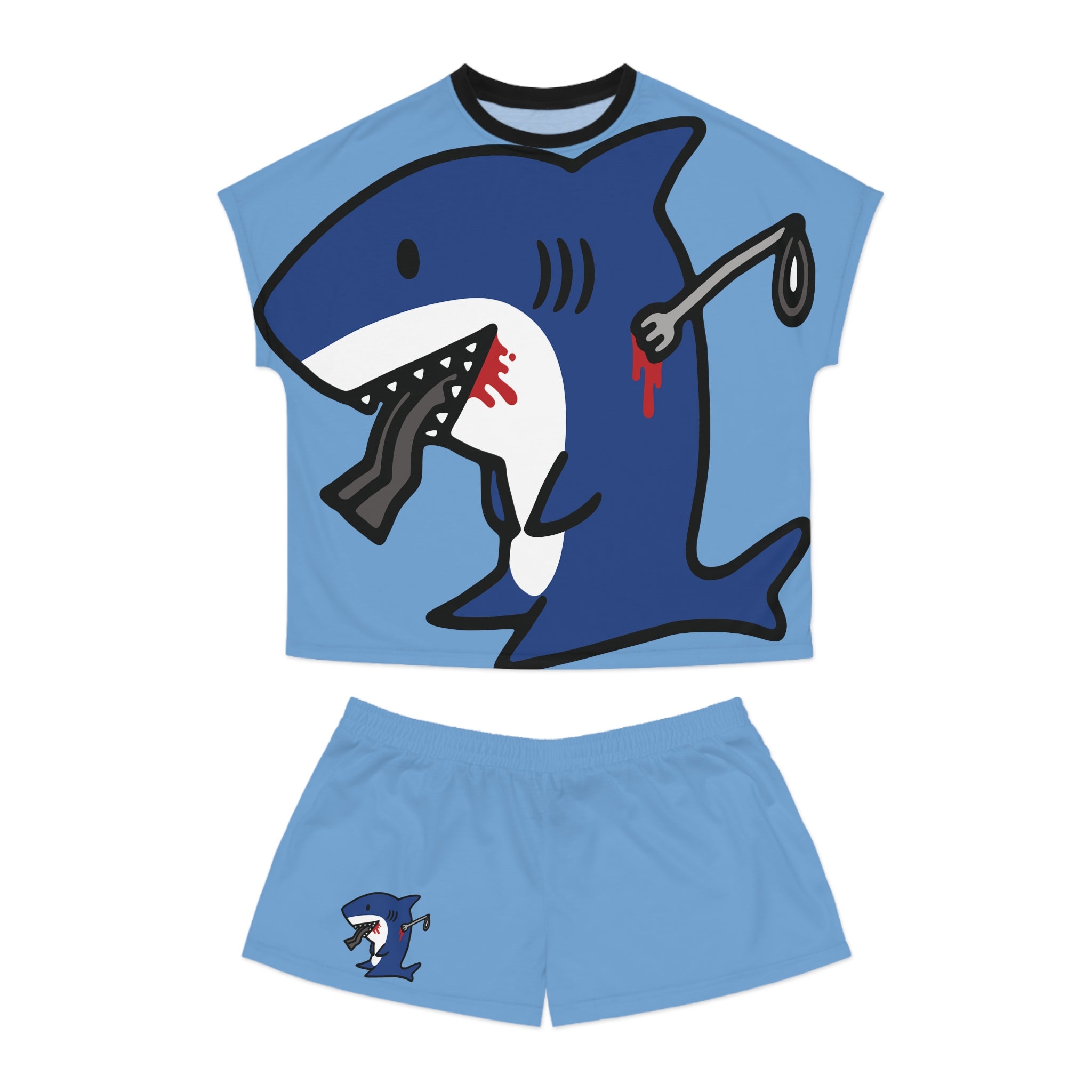 Slit Gill Big Blue Pajama Set